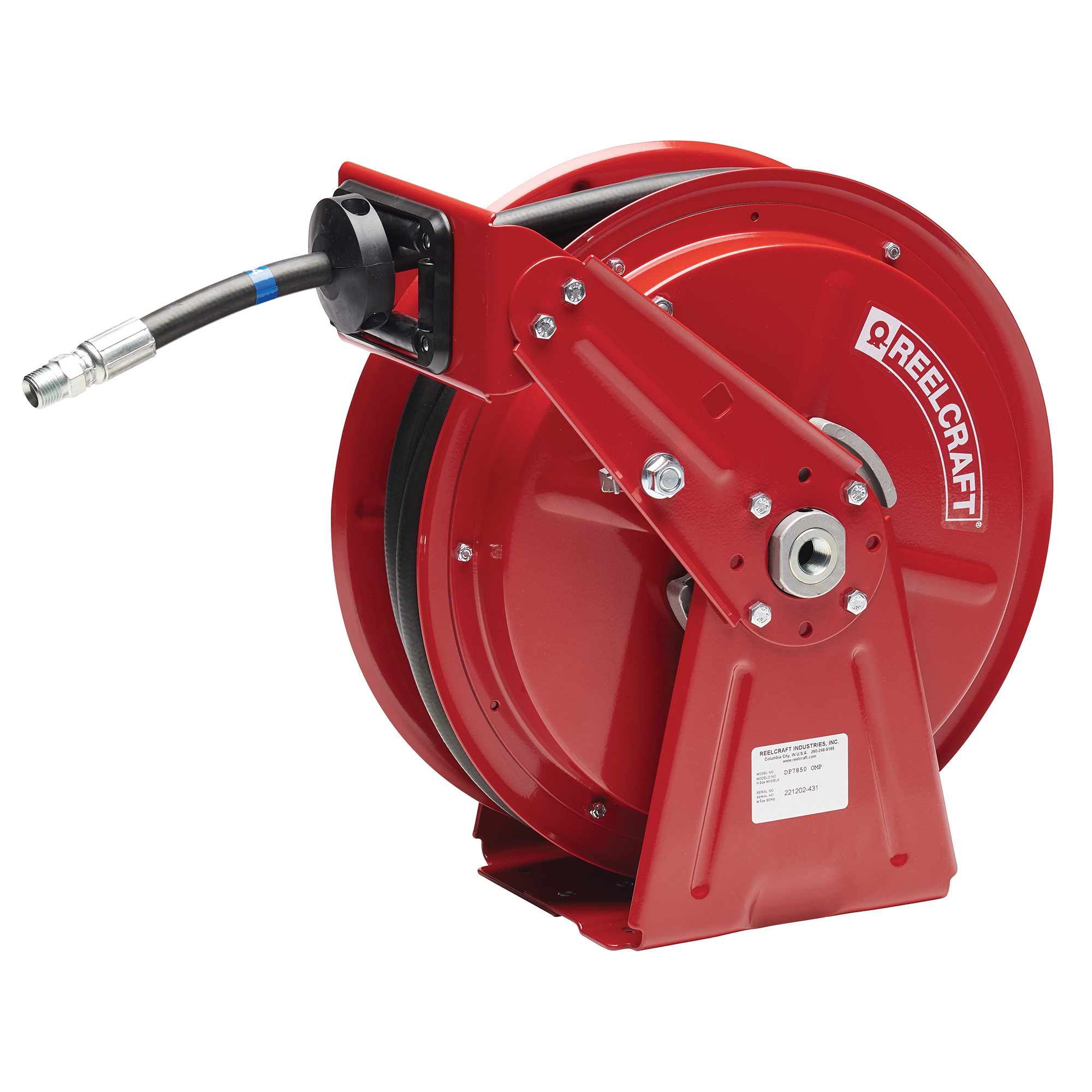 Reelcraft DP7650 OHP - 3/8 in. x 50 ft. Compact Dual Pedestal Hose Reel
