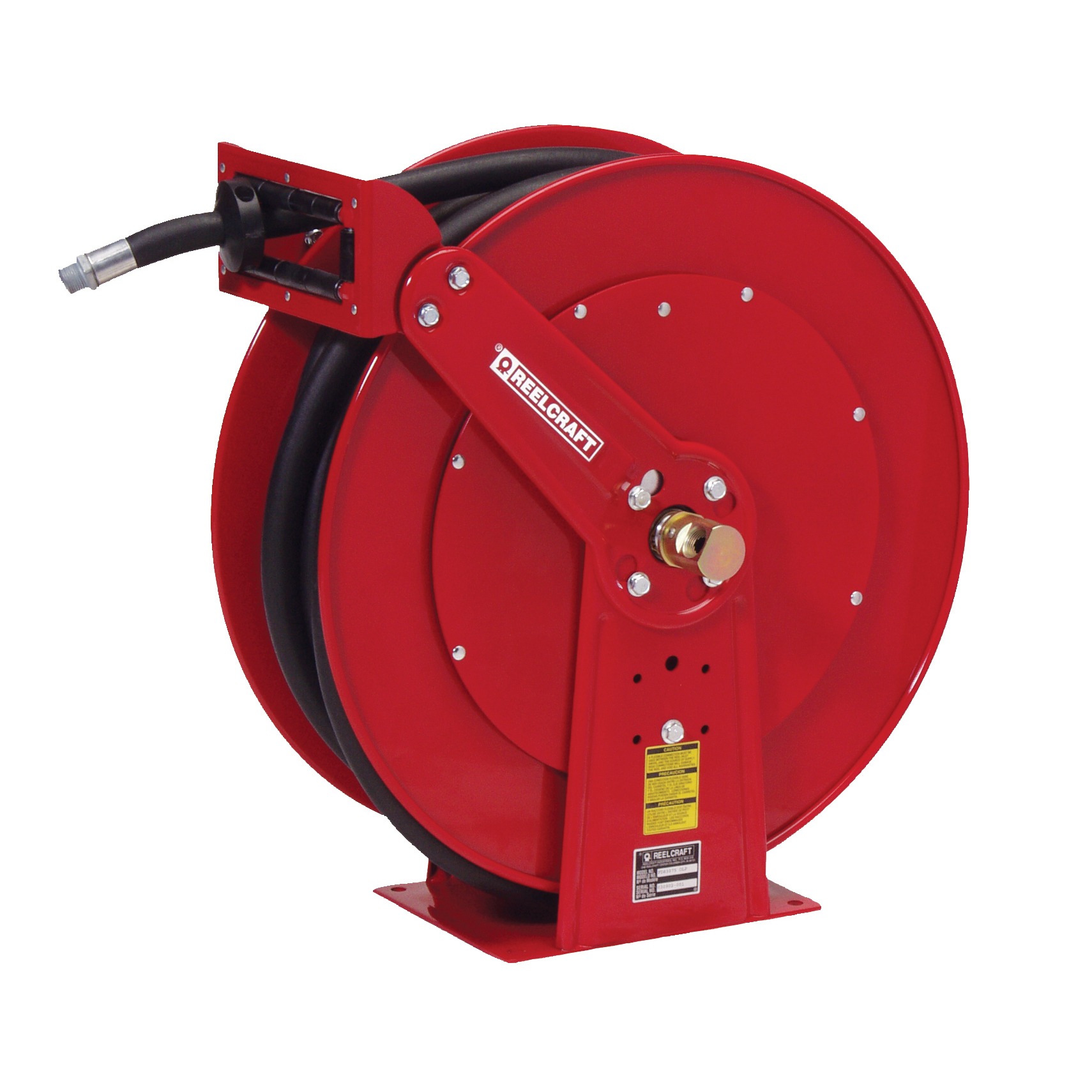 VEVOR Fuel Hose Reel, 3/4 x 50' Extra Long Retractable Diesel Hose Reel, Heavy-Duty Steel Construction with Automatic Refueling Gun, Rubber Hose