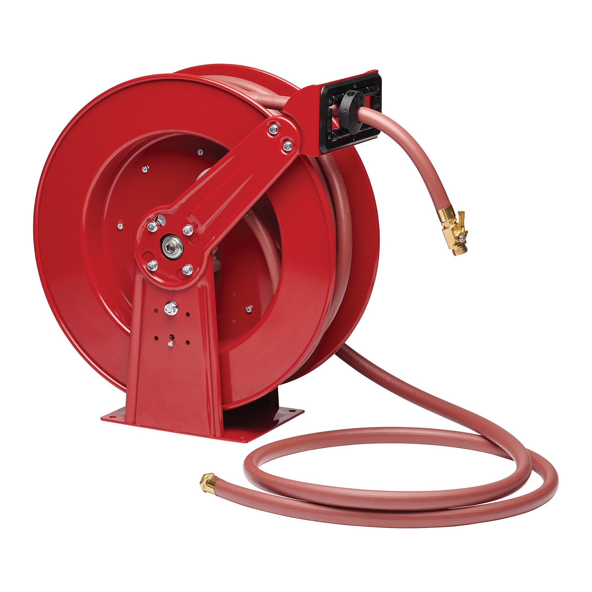 Reelcraft Dual Pedestal Fuel Hose Reels - Reel with 3/4 in. x 75 ft. BC  Marina Hose