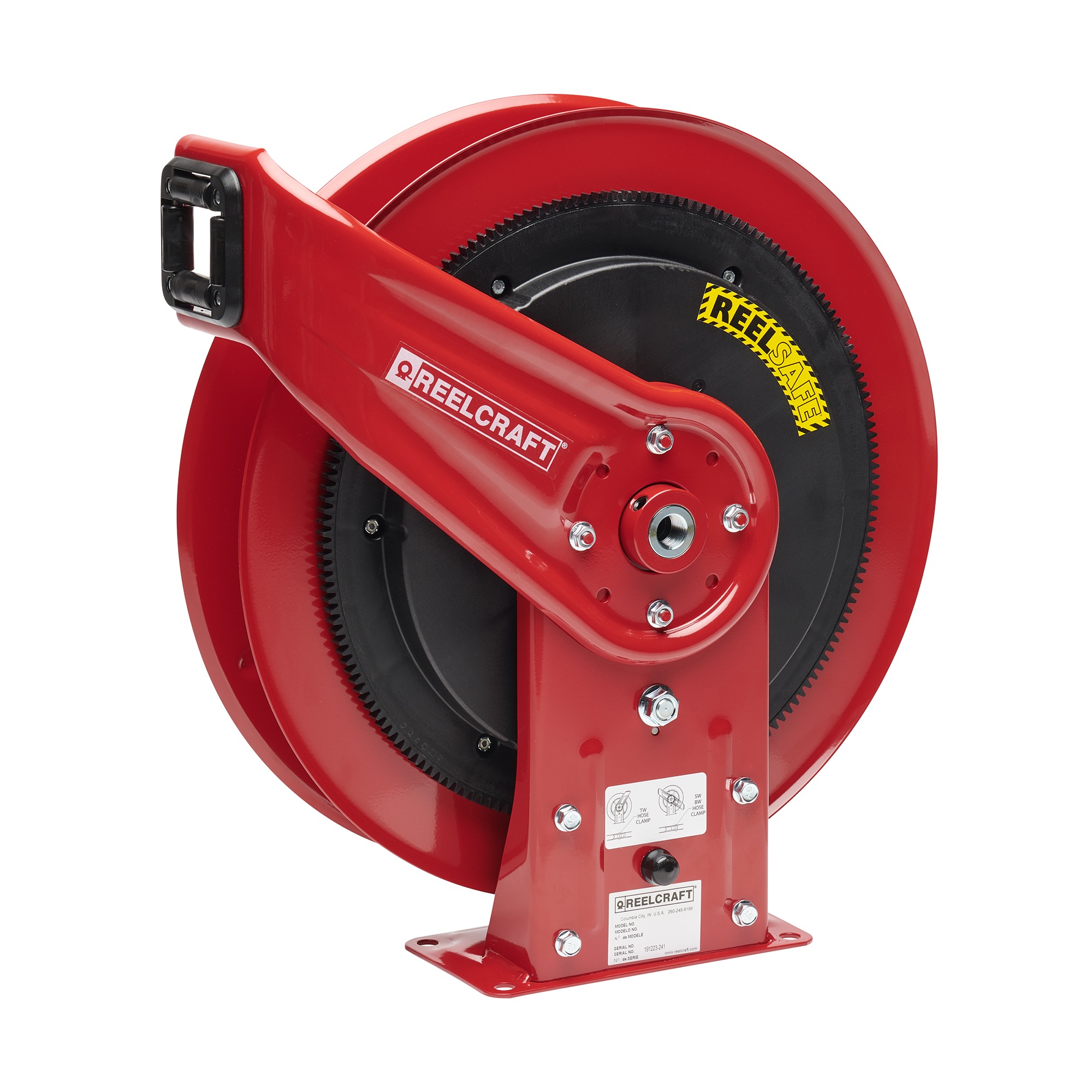 Reelcraft RS7600 OHP - 3/8 in. x 50 ft. REELSAFE® Controlled Return Hose  Reel