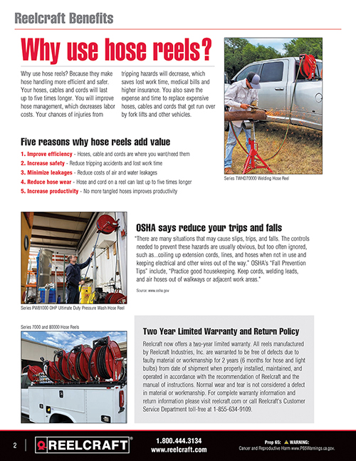 Reelcraft Catalog Page 2 - Why Use Reels