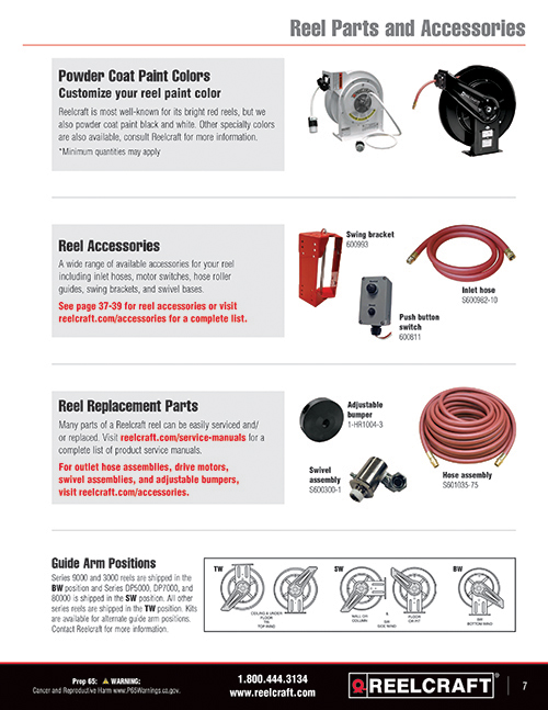 Reelcraft Catalog Page 7 - Reel Parts and Accessories